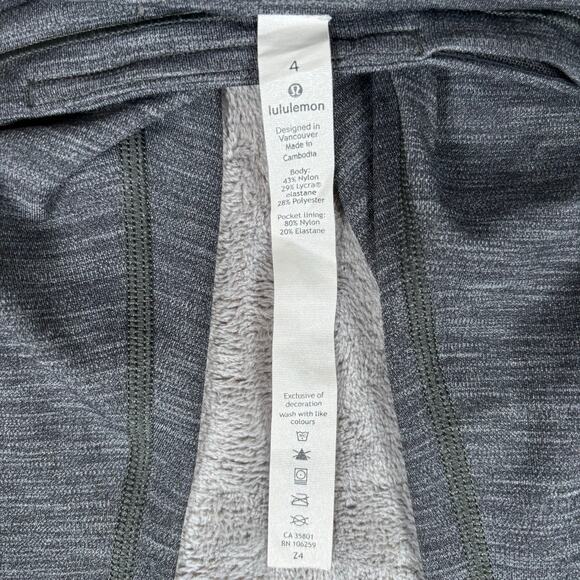 Lululemon Fast and Free Gray Leggings Size 4 High Rise - Picture 5 of 6
